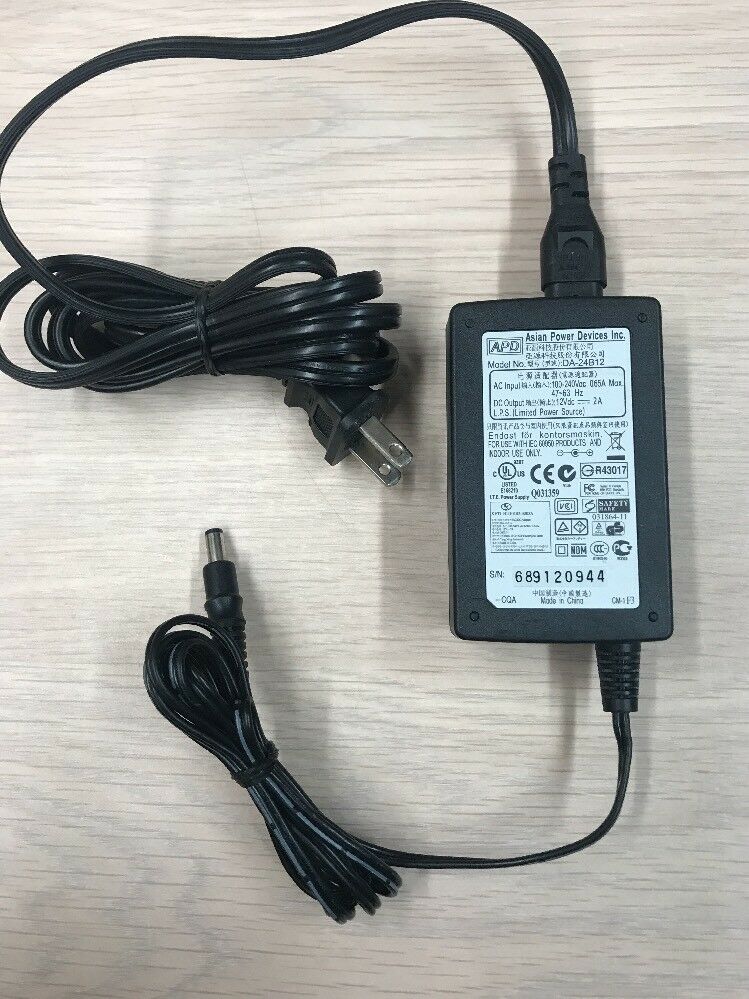 *Brand NEW* APD DA-24B12 12V 2A AC/DC Adapter Charger Cord Power Supply